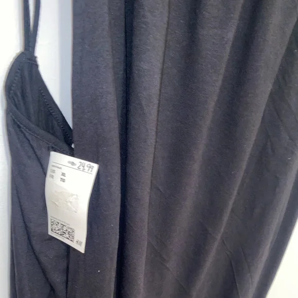 NWT H&M long black skinny strap maxi dress. - Picture 10 of 10